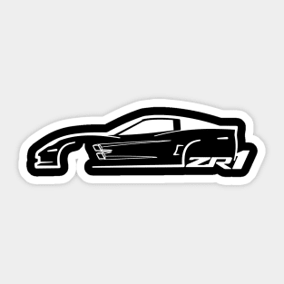 White C6 Zr1 Sticker